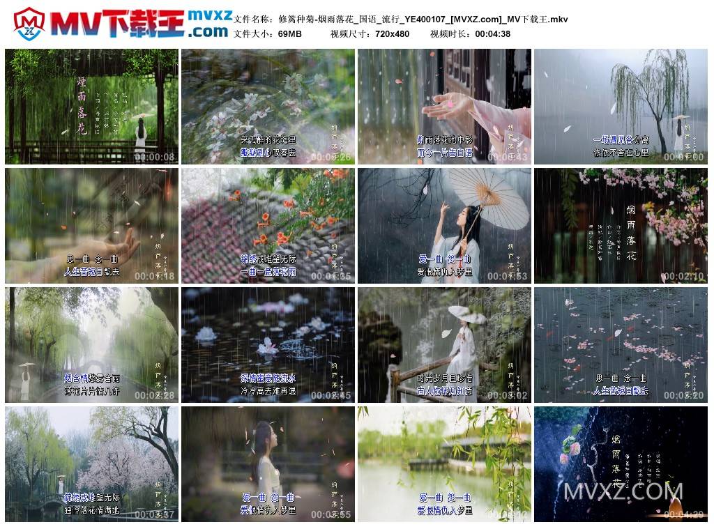 修篱种菊-烟雨落花_国语_流行_YE400107